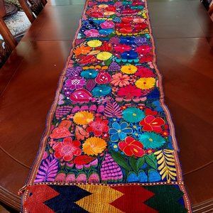 Guatemalan Embroidered Traditional Table Runner